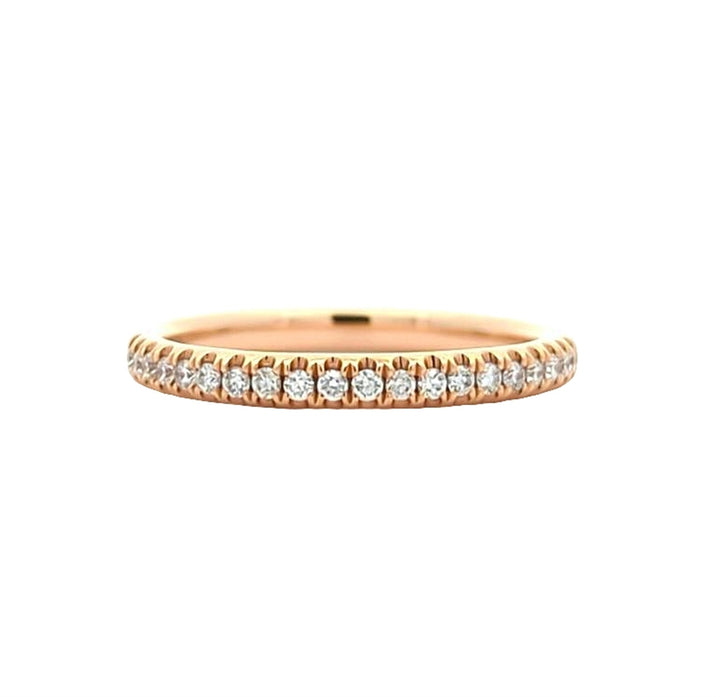 18KT Rose Gold 0.20ctw Diamond Band