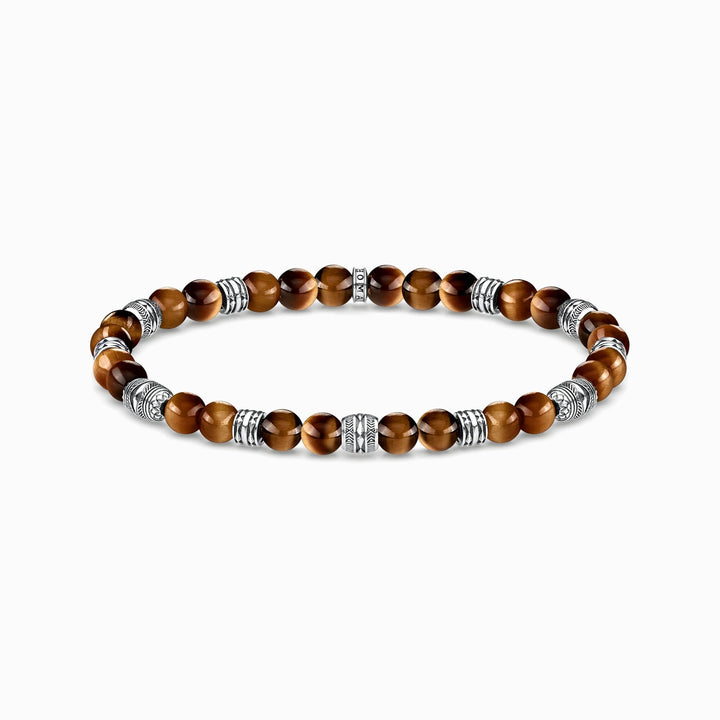Thomas Sabo Sterling Silver Tiger's Eye Lucky Charm Bracelet