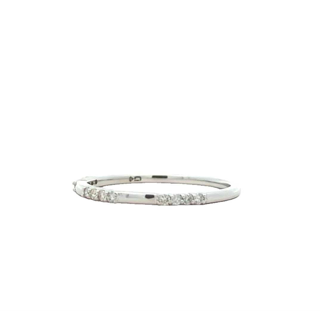10K White Gold 0.10 TWT Diamond Band