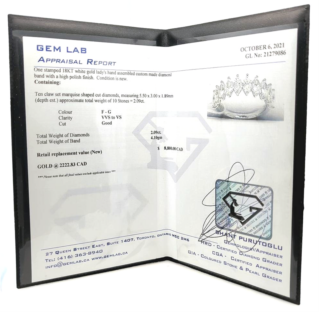 18KT White Gold 2.09ctw Diamond Band