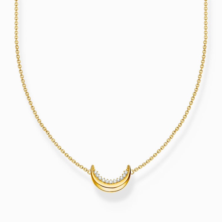 Gold-Plated Necklace With Pendant Moon Romance