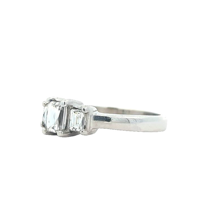 18KT White Gold 0.99ctw Tycoon Diamond Estate Engagement Ring