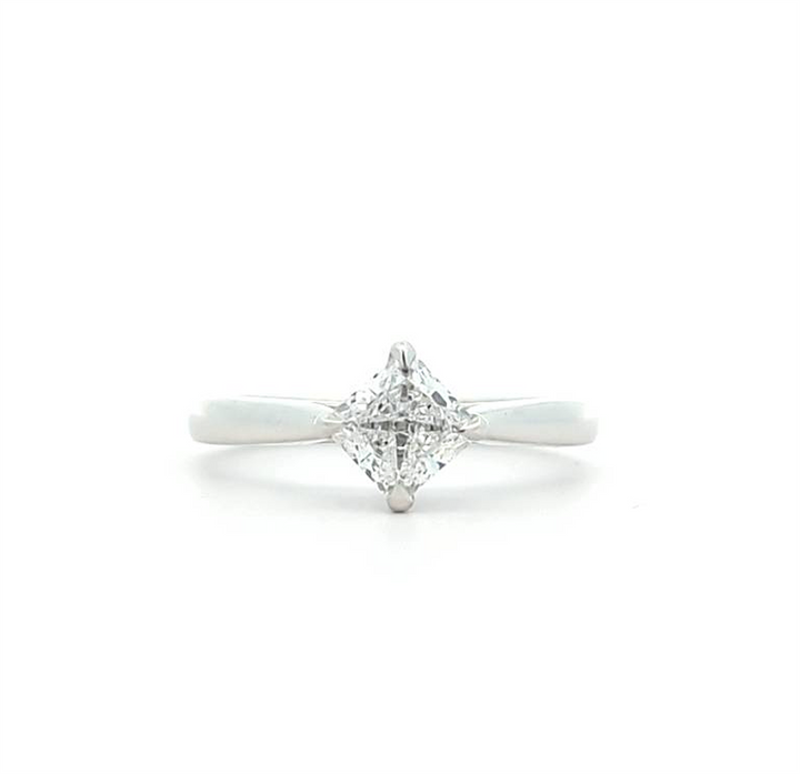 14KT White Gold 0.70ctw Diamond Solitaire Estate Engagement Ring