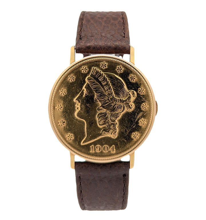 Juvenia Twenty Dollar Coin Watch1904 35mm Circa 1975