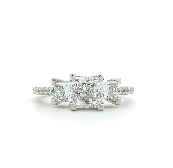 14KT White Gold 2.04ctw Diamond Estate Engagement Ring