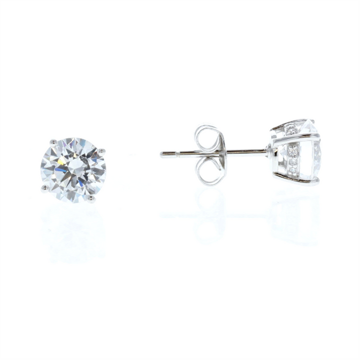 REIGN Sterling Silver CZ and White Pearl Stud Earrings Mother's Day Gift set