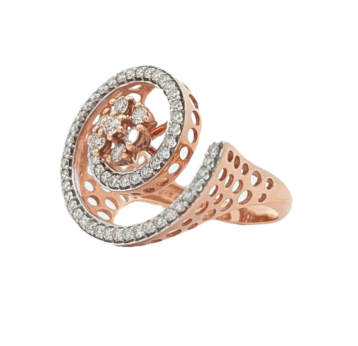 14KT Rose and White Gold 0.79ctw Diamond Estate Ring