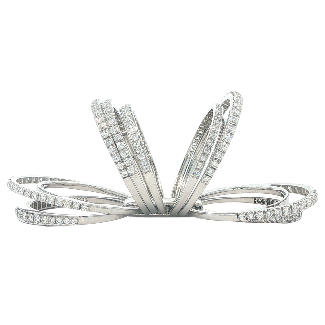 18K White Gold Diamond Cocktail Ring
