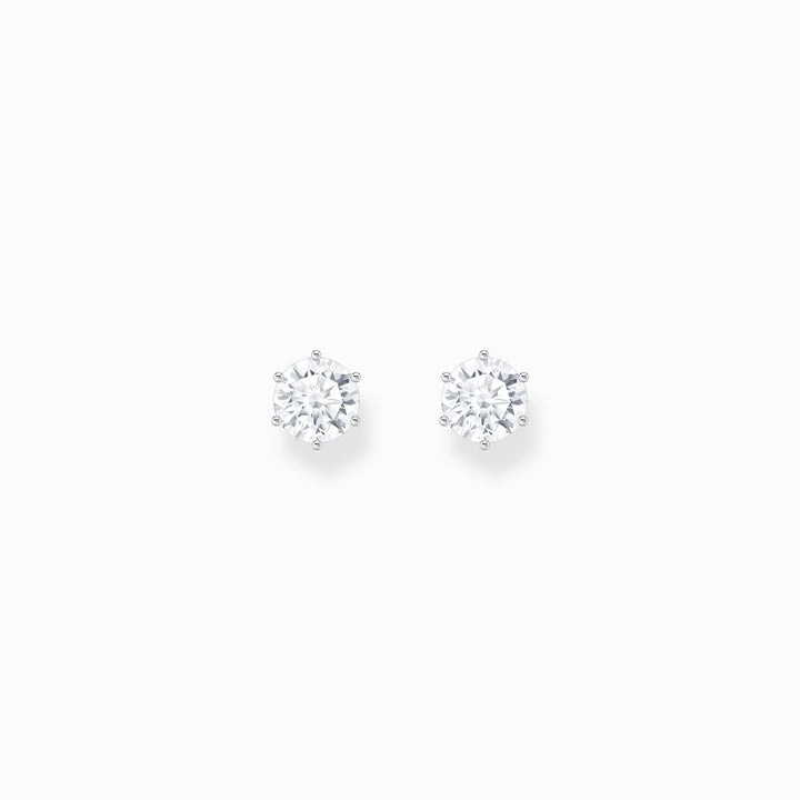Thomas Sabo Sterling Silver Ear Studs With White Zirconia