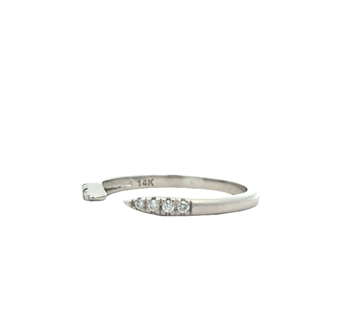 14KT White Gold 0.08ctw Diamond Ring