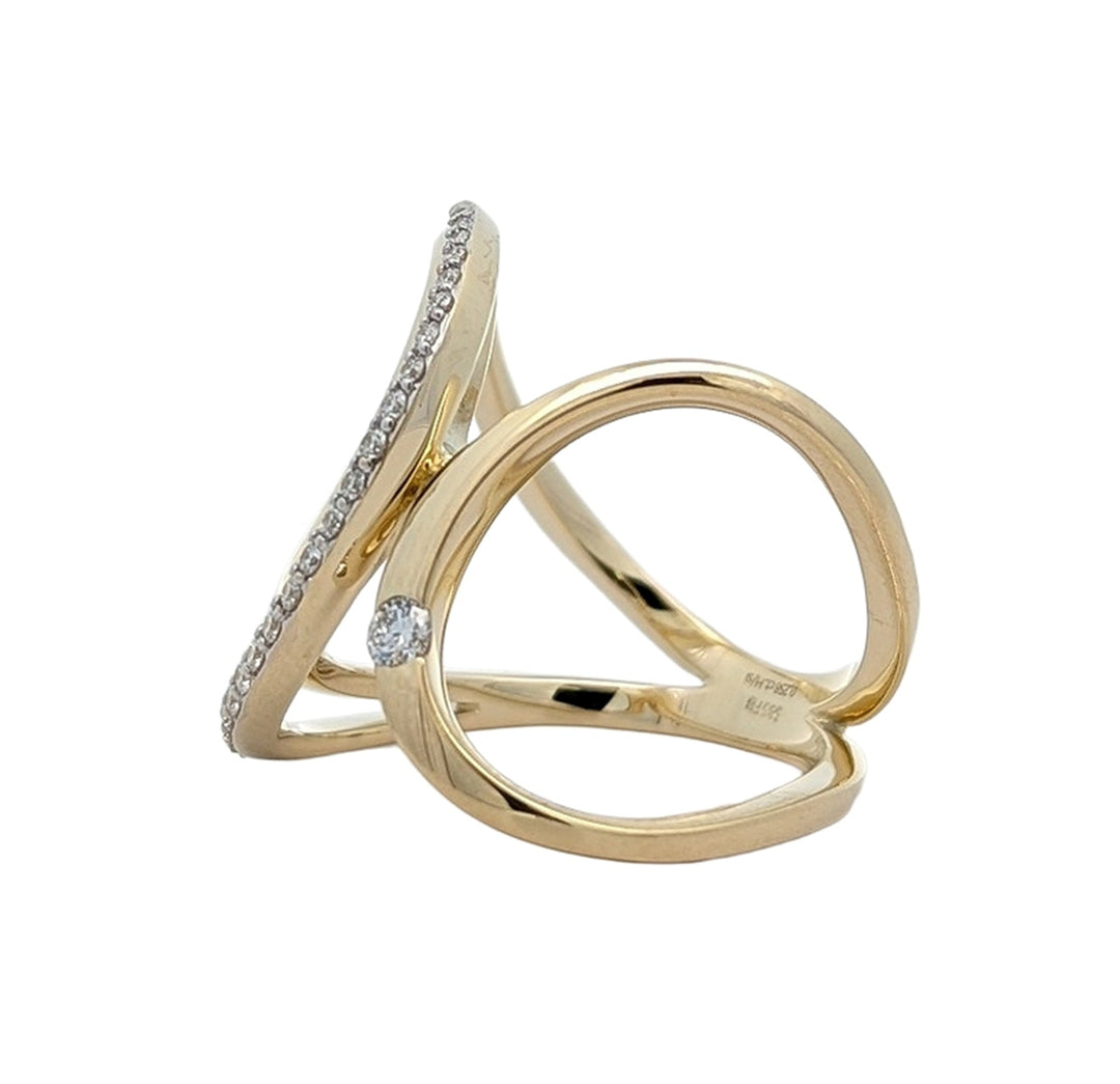 14K Yellow Gold 0.258ctw Diamond Ring