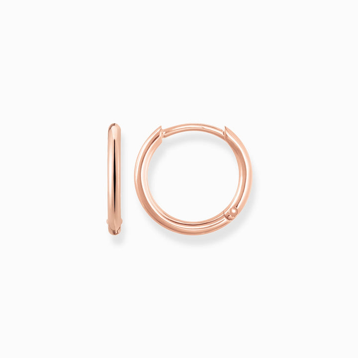 Thomas Sabo Sterling Silver Rose Gold Plated Hoop Earrings