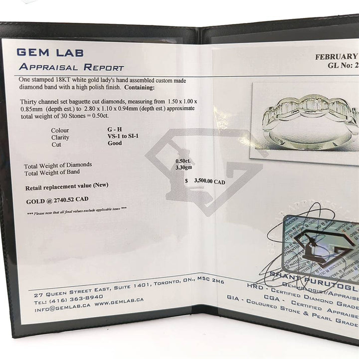 18KT White Gold 0.50ctw Diamond Estate Band