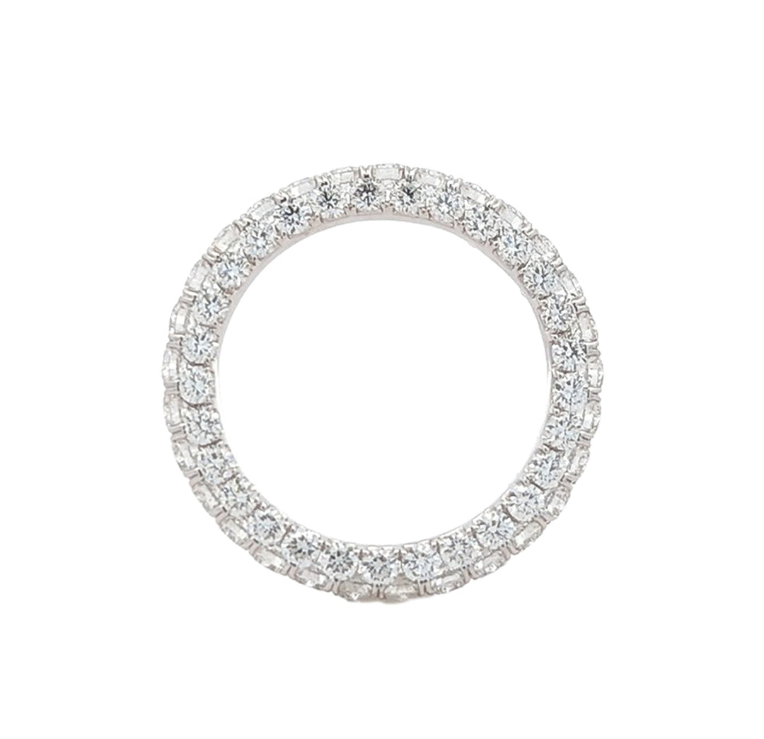 18KT  White Gold Diamond 3.21ctw Wedding Band