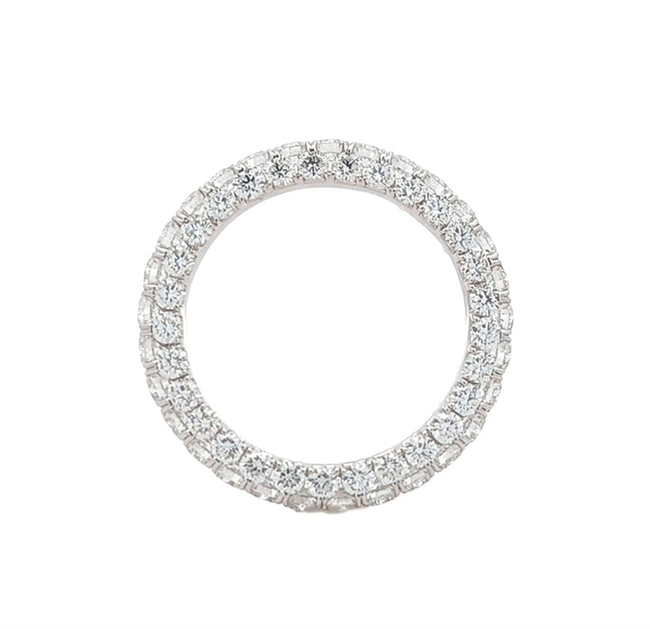 18KT  White Gold Diamond 3.21ctw Wedding Band